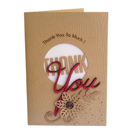 Thiệp Thủ Công ThankYou Hoa Cúc Áo Vàng - Chipchipshop