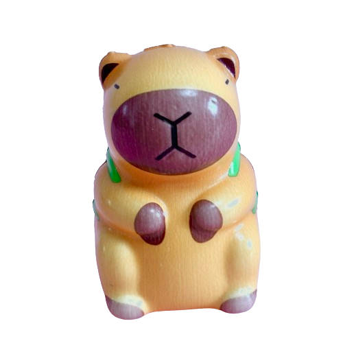 Squishy Capybara Đeo Balo Rùa Xanh Size 10cm - Chipchipshop