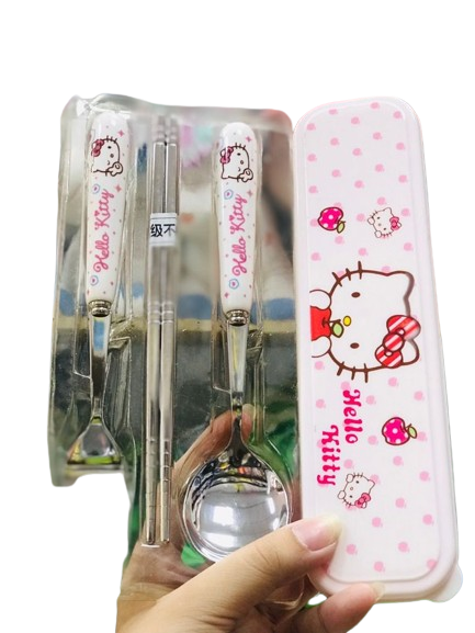 Bộ Muỗng + Đũa + Nĩa Hello Kitty - Chipchipshop