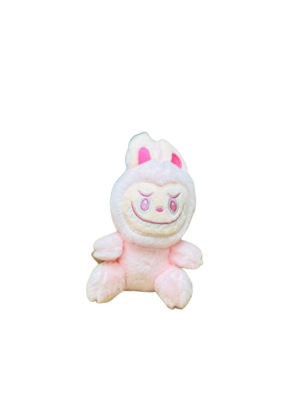Móc Khóa Thú Bông Labubu Ngồi Màu Hồng Nhạt Size 16cm - Chipchipshop