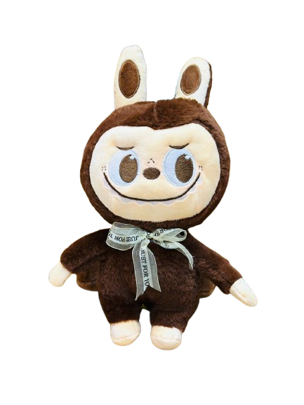 Thú Bông Labubu Cài Nơ Đuôi Khủng Long Màu Nâu Size 40cm - Chipchipshop