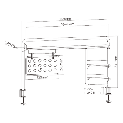  9Space - Kệ đựng đồ đa năng kèm bảng ghi chú từ tính Mag-board 