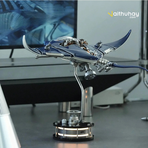 Mô Hình Kim Loại Cá Đuối Steampunk MOBULA Manta Ray | Kiệt Tác Cơ Khí 3D Độc Quyền