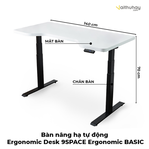  Bàn nâng hạ tự động Ergonomic Desk 9SPACE - Phiên bản BASIC 