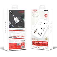 Ổ Cắm Điện Công Suất Cao Tanaka OD4321 – 4 Cổng Sạc Nhanh USB-C PD 65W & USB-A 60W, Tổng Công Suất 3250W, An Toàn Chuẩn Nhật