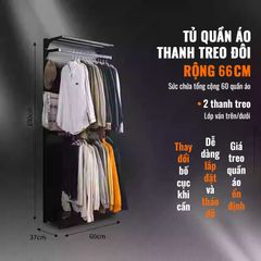 Kệ Tủ Quần Áo Module CloakBoard 9SPACE - Khung Sắt Tối Giản, Lưu Trữ Tiện Lợi