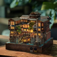 Mô hình 3D DIY Nhà tắm nước nóng Ginzan Onsen