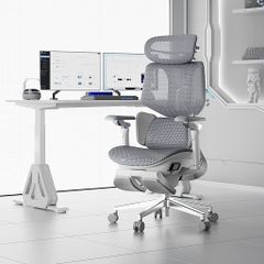 Ghế công thái học thông minh HBADA X7 - Massage Tự Động Sau 45 Phút, Vải Lưới Đàn Hồi Cao Cấp