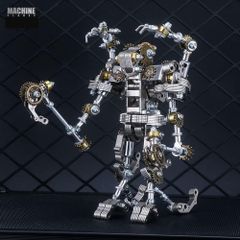 Bộ Lắp Ráp Mô Hình Kim Loại DIY 3D Mecha Priest với Rìu Bánh Răng 256 Mảnh - Giá Đỡ Điện Thoại 2 trong 1