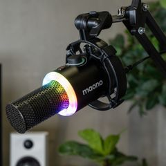 Micro Maono PD200X Podcast chế độ kép USB/XLR đèn RGB và phần mềm điều chỉnh cho PC/ điện thoại/ Livestream/ ghi âm