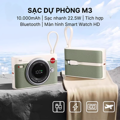 Sạc dự phòng Power Smart AI 1.53inch HD 10.000mAh – Tích hợp màn hình cảm ứng, loa bluetooth, chatGPT