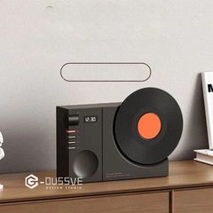 Loa Bluetooth G-OUSSVE Time – Thiết kế Retro, Âm thanh Hi-Fi, Đồng hồ để bàn độc đáo