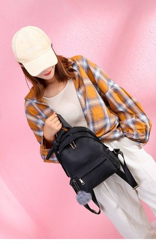 Balo da trơn cách điệu kèm cục bông H063 ERIK