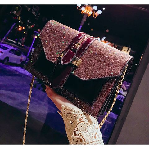 Túi sequins cao cấp nắp hình kéo khoá ERIK A059