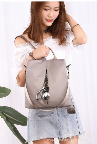 Balo QC chống nước khoá giữa lạ mắt kèm gấu H026 + có thể làm túi xách ERIK
