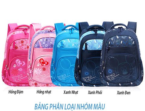 Balo đi học cho bé hoạ tiết Bạch Tuyết và 7 chú mickey lùn H032 ERIK