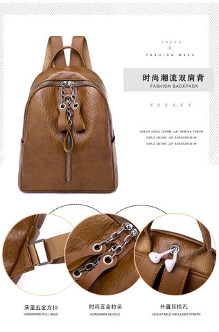 Balo khoá xích da PU mềm mại QC H035 ERIK
