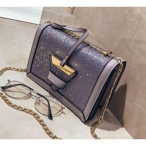 Túi sequins cao cấp nắp khoá tam giác ERIK A148