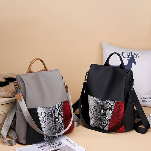 Balo dù thời trang phối da rắn khổ A4 sành điệu H019 ERIK