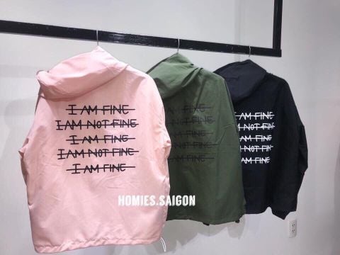 Áo khoác dù nam nữ I'M NOT FINE M041 ERIK