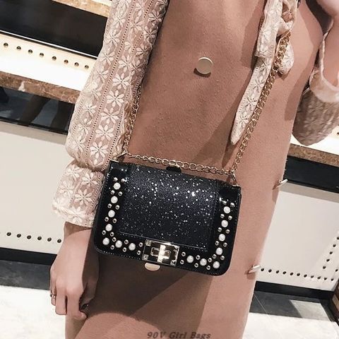 Túi đeo chéo chanel nạm kim tuyến A093