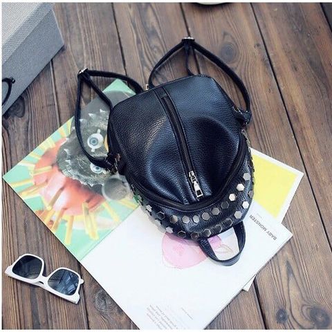 ba lô da nạm kim loại lục giác