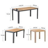 Bộ bàn gỗ nhựa 4 ghế lưới TE2030-120A_CC2027A