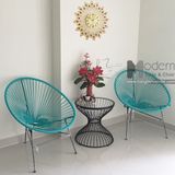 Bộ bàn thư giãn hồ bơi 2 ghế Platner Acapulco