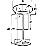 Ghế quầy bar lưng sắt tròn CB2289A-P