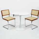 Bộ bàn tròn 2 ghế gỗ mây Tulip 2-06E3 CC1560-W