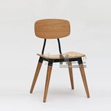TL Copine | Ghế ăn gỗ polywood màu tự nhiên chân thép giá rẻ HCM