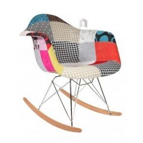 Ghế thư giãn Eames RAR -F bọc vải thổ cẩm cao cấp hcm có chức năng bập bênh