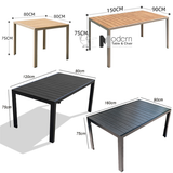 Bộ bàn cafe 2 ghế gỗ nhựa TE2031-80A_CC2028-A