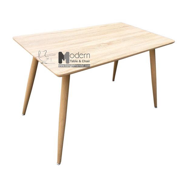 TN 1215-12W | Bàn ăn bàn cafe 4 chân thép sơn giả gỗ nhập khẩu