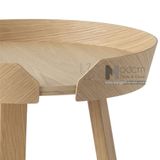 Bàn sofa gỗ OAK mặt tròn TS MUUTO-07