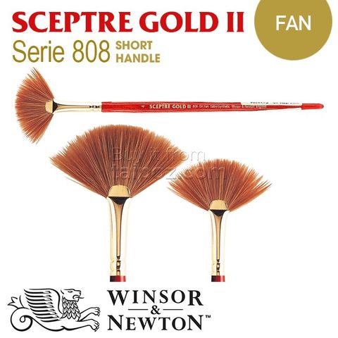 Cọ màu nước W&N Sceptre Gold II - Fan series 808