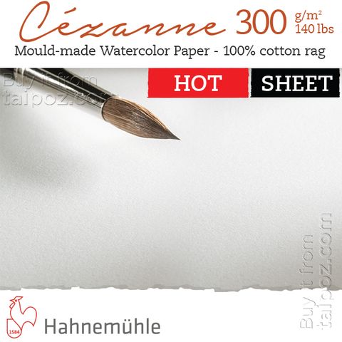 Giấy màu nước Cezanne 300gsm hot-pressed, tờ lẻ