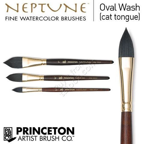 Cọ màu nước Princeton Neptune - cọ lưỡi mèo (oval wash)