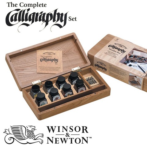 Bộ bút và mực viết Winsor & Newton Calligraphy Wooden Box