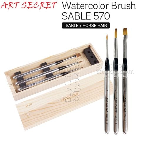 Bộ cọ travel Art Secret hộp gỗ SP-570