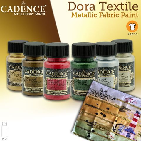 Màu vẽ vải nhũ ánh kim Cadence Dora Metallic
