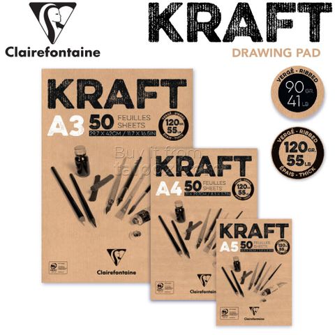 Sổ vẽ giấy kraft Clairefontaine