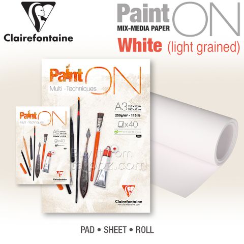 Sổ vẽ đa năng Clairefontaine Paint ON, giấy trắng vân hạt vừa