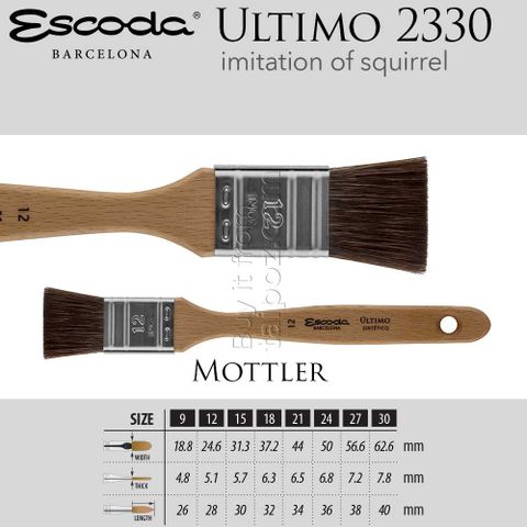 Cọ màu nước Escoda Ultimo 2330 - cọ mảng