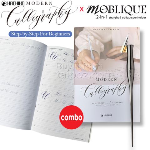 Combo Sổ viết Modern Calligraphy + quản bút Moblique