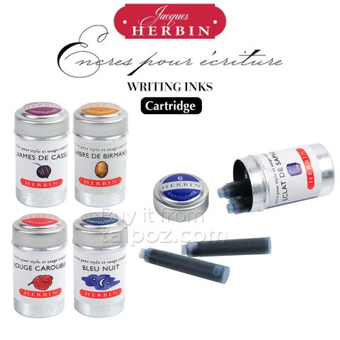 Mực J. Herbin, hộp 6 ống cartridge