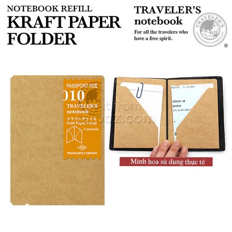 Folder giấy kraft 010 Midori - passport size