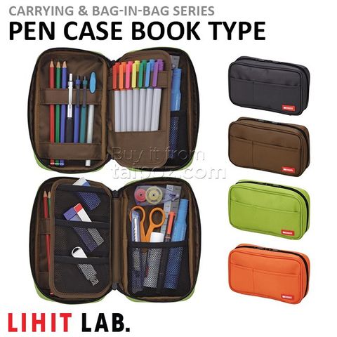 Túi vải đựng bút nhiều khoang Lihit Lab Teffa Book Style