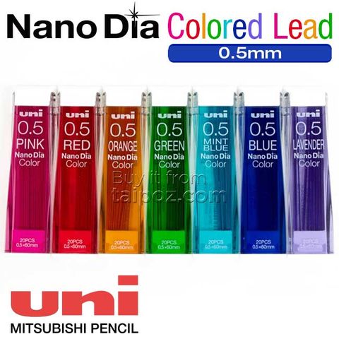 Ruột chì kim Uni Nano Dia 0.5mm - ruột màu