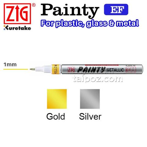 Bút vẽ trên nhựa, kính, kim loại Zig Painty Metallic, nét Extra Fine